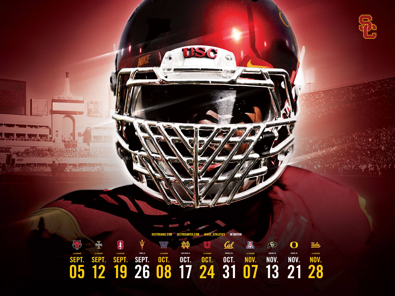 University Of Southern California Football Schedule Wallpaper