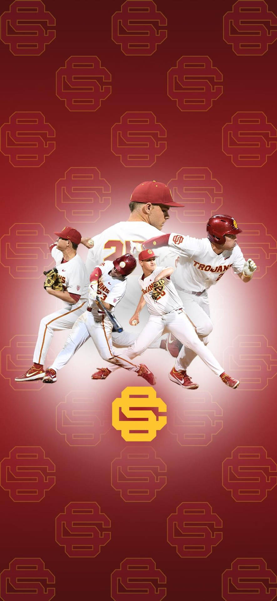 Equipode Béisbol De Los Trojans De La Universidad Del Sur De California Fondo de pantalla