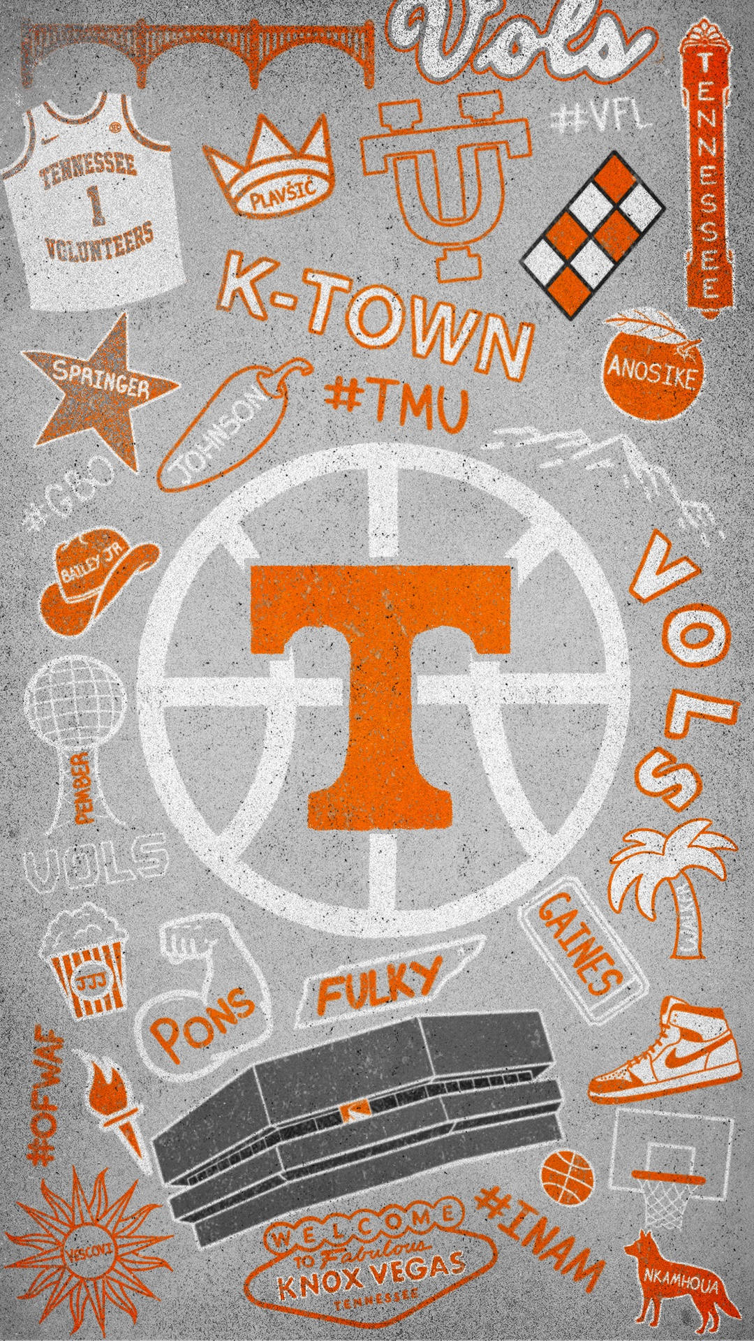 University Of Tennessee Doodles Wallpaper