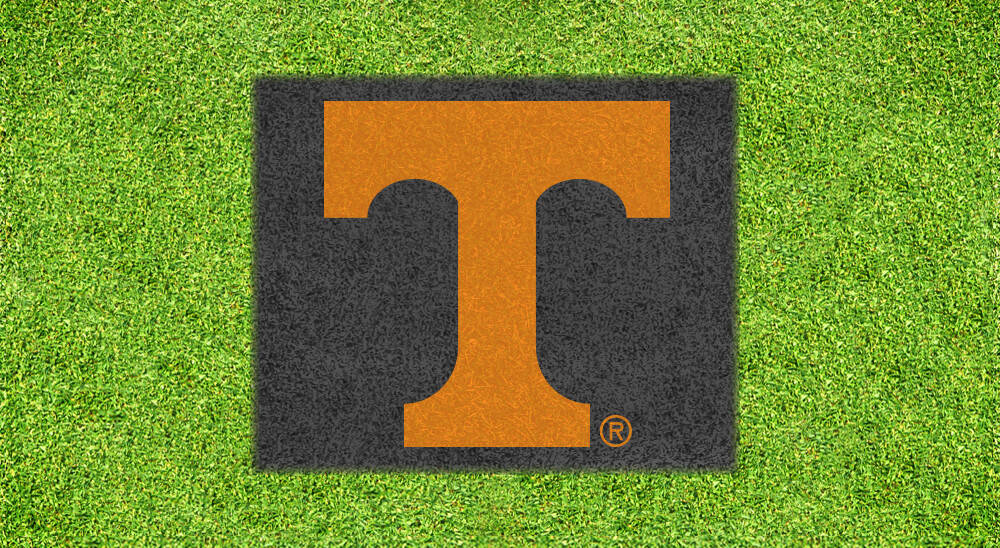 University Of Tennessee Logo On Grass Wallpaper