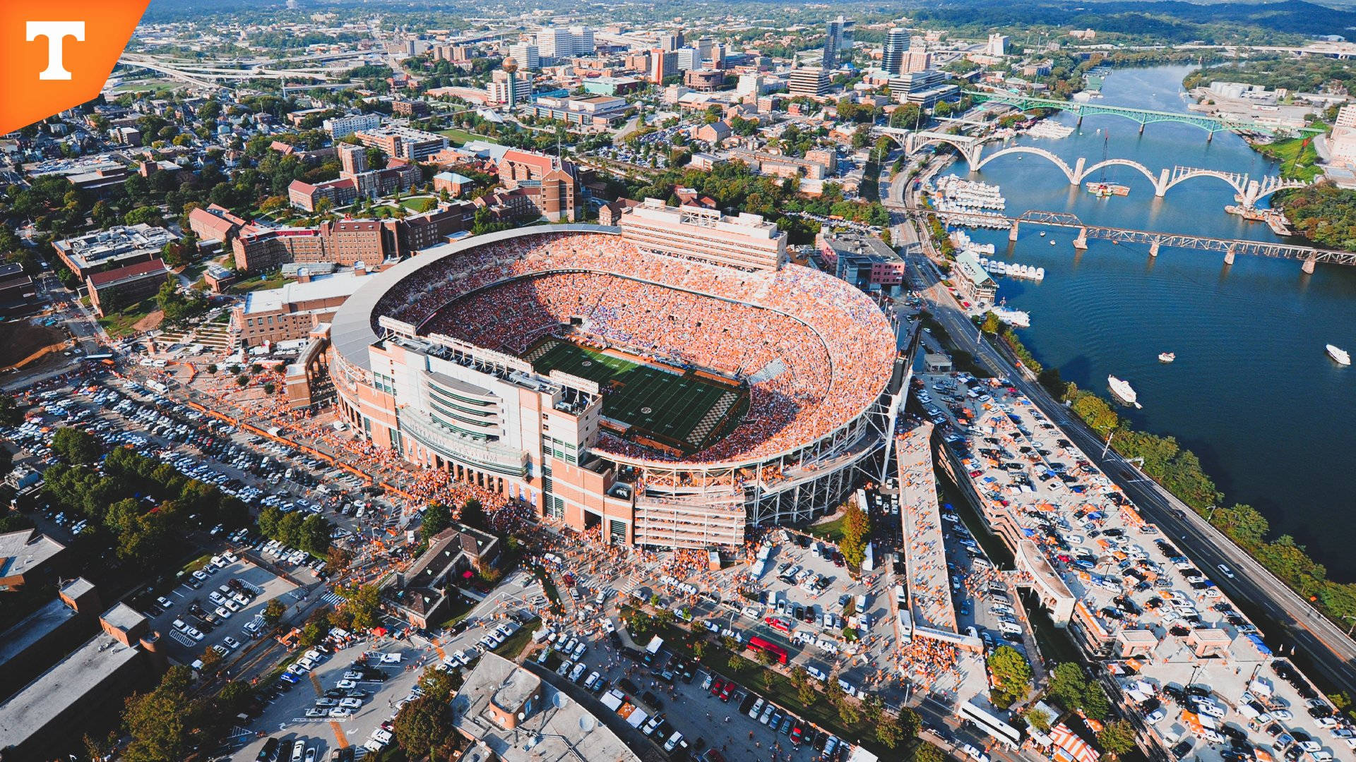 University Of Tennessee Stadium Aerial Shot Wallpaper