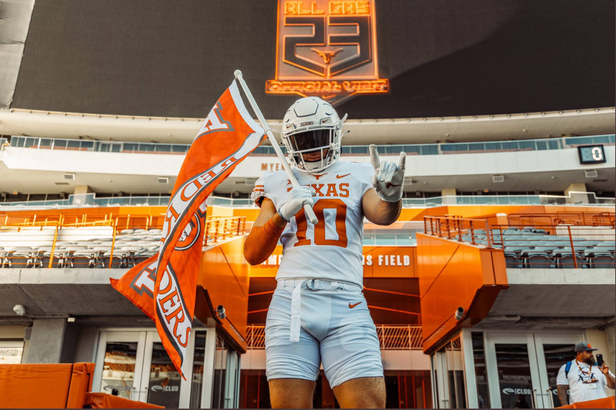 Voetballer Van De Universiteit Van Texas Achtergrond