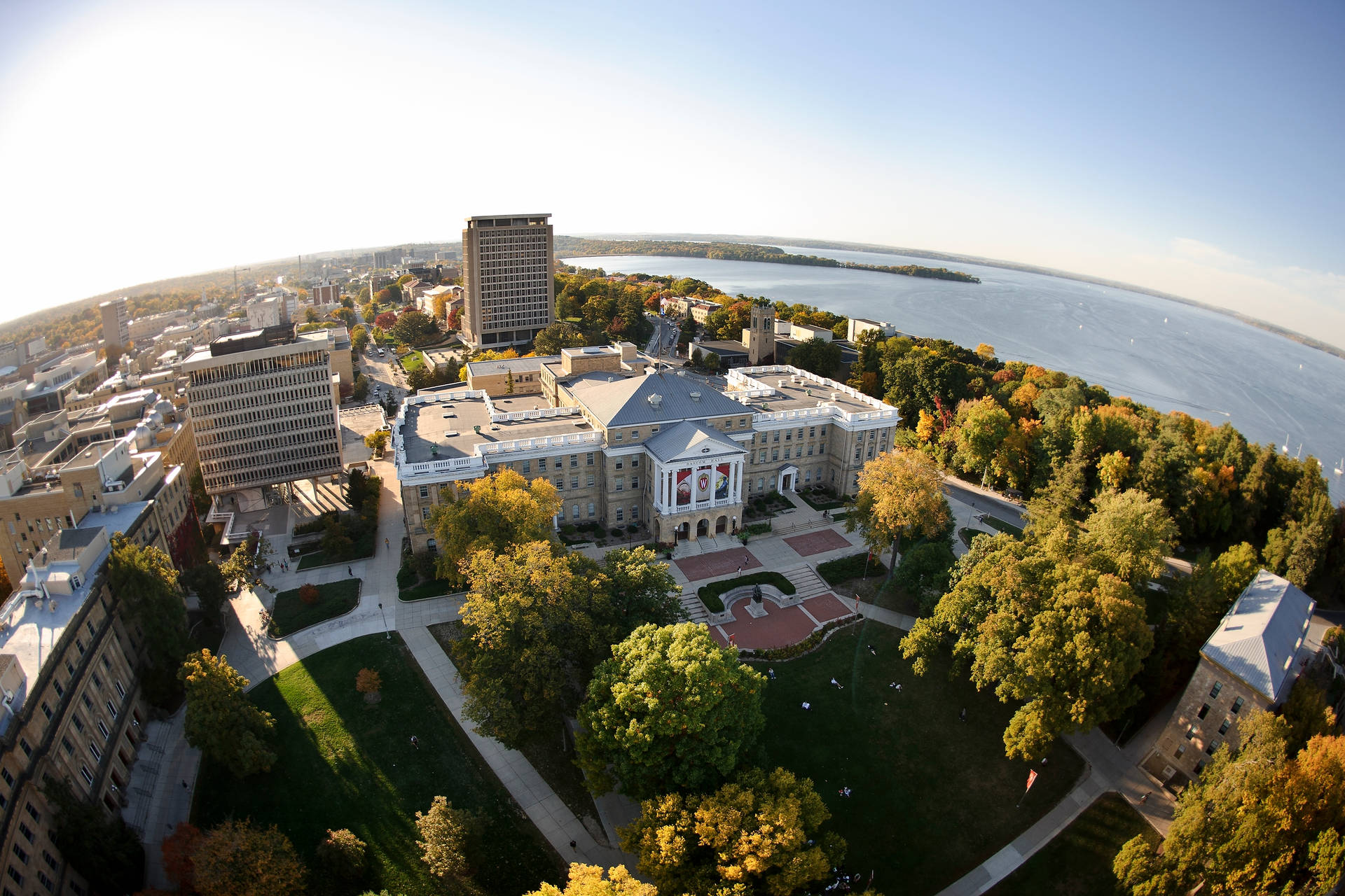 Universidadde Wisconsin-madison Vista Superior Fondo de pantalla
