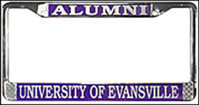 Universityof Evansville Alumni License Plate Frame PNG