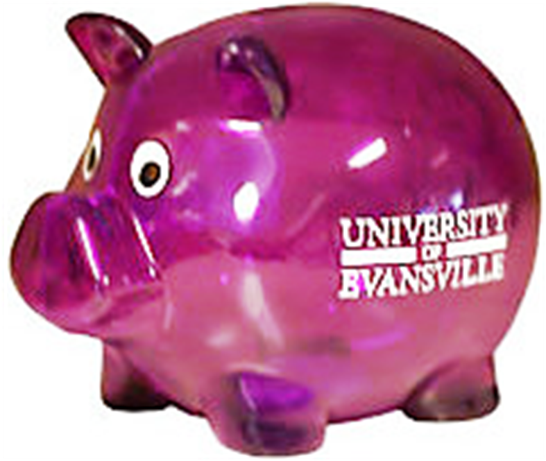 Download Universityof Evansville Purple Piggy Bank | Wallpapers.com