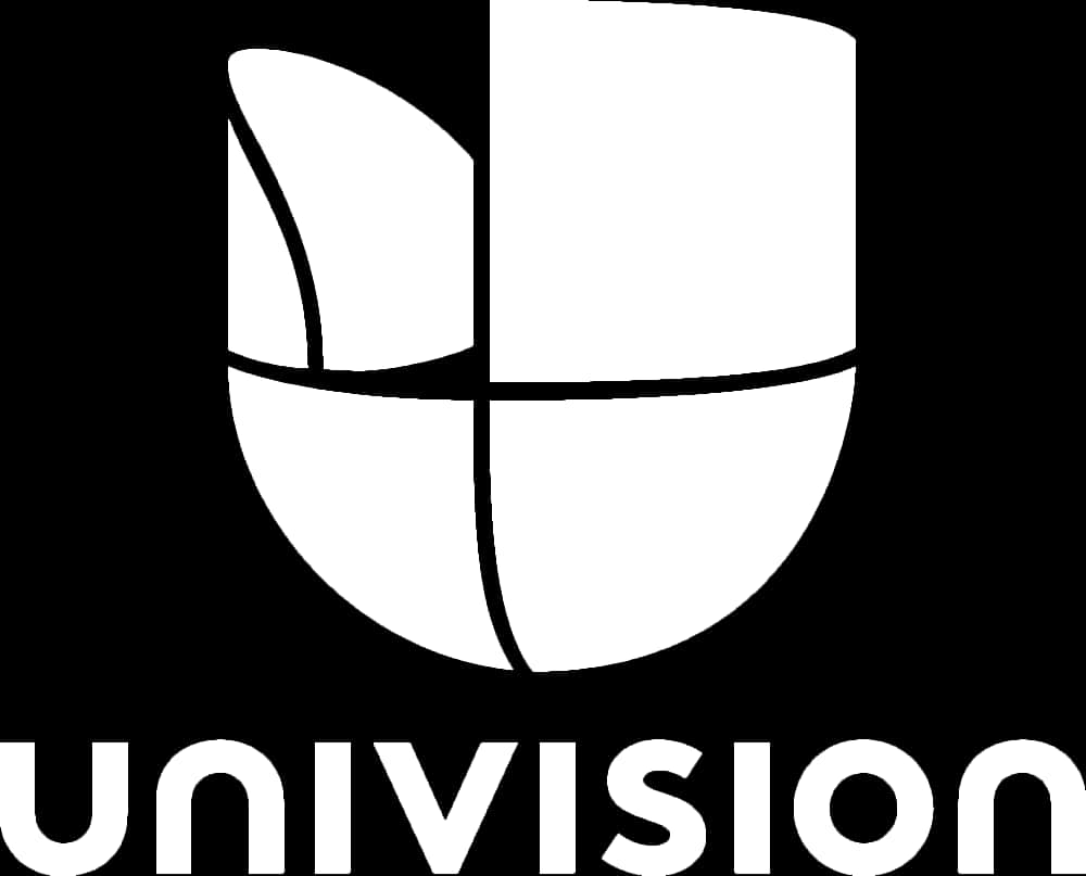 Univision Logo Blackand White PNG