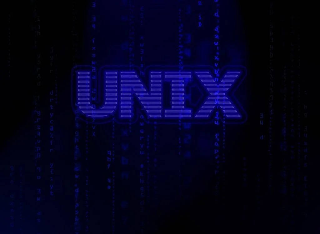 Unix Blue Digital Logo Wallpaper