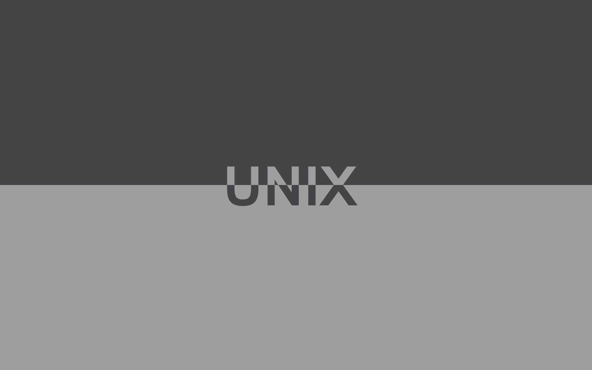 Unix Grayscale Style Logo Wallpaper