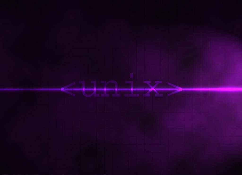 Unix Logo With Horizontal Light Ray Wallpaper