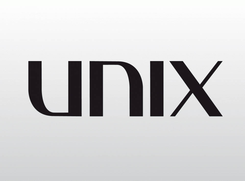 Unix software Minimalist Logo Tapet: En simpel sort-hvid tapet med en minimalistisk Unix software logo stil. Wallpaper