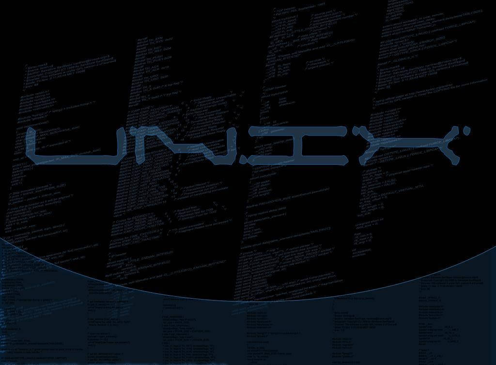 Unix Stylized Lettering Logo Wallpaper