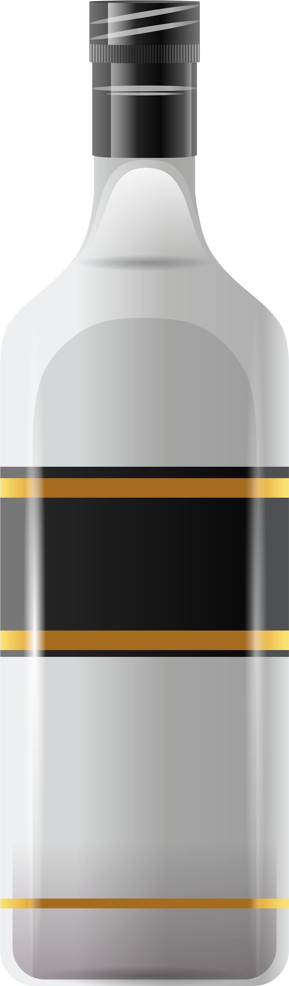 Unlabeled Whiskey Bottle Graphic PNG