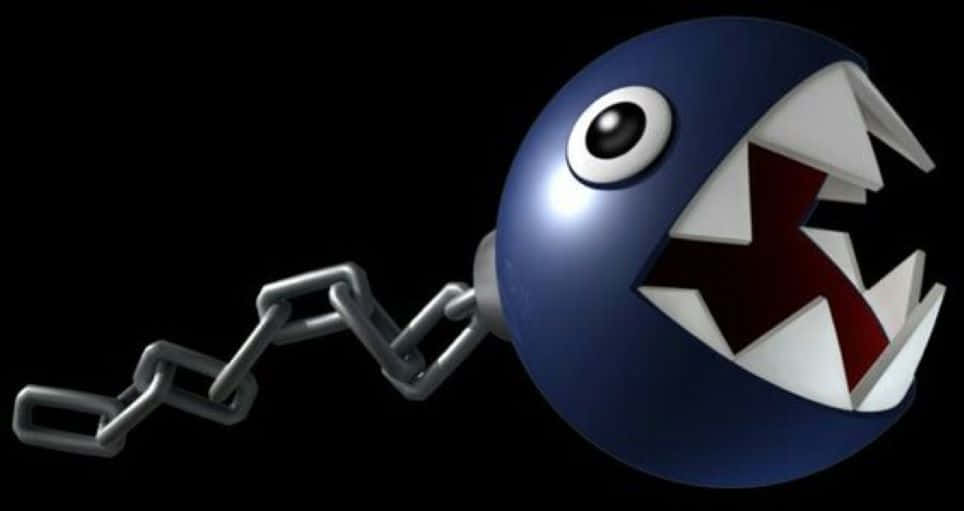 Unleashed Chain Chomp In Action Wallpaper