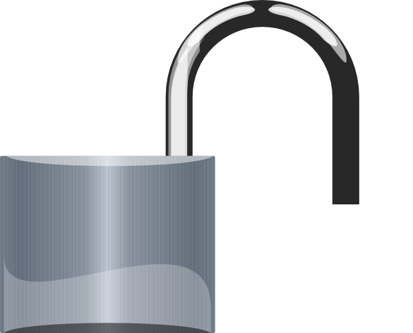 Unlocked Padlock Graphic PNG