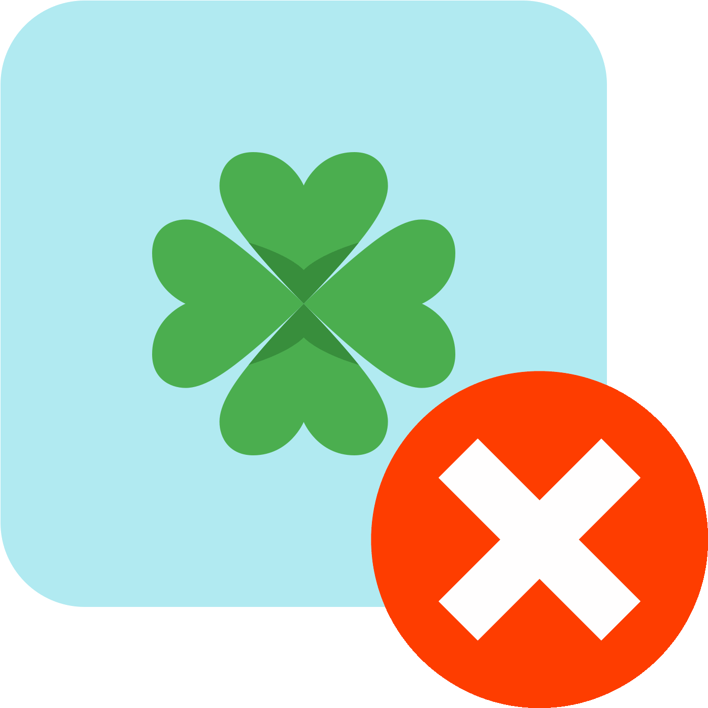 Unlucky Clover Icon Rejected PNG