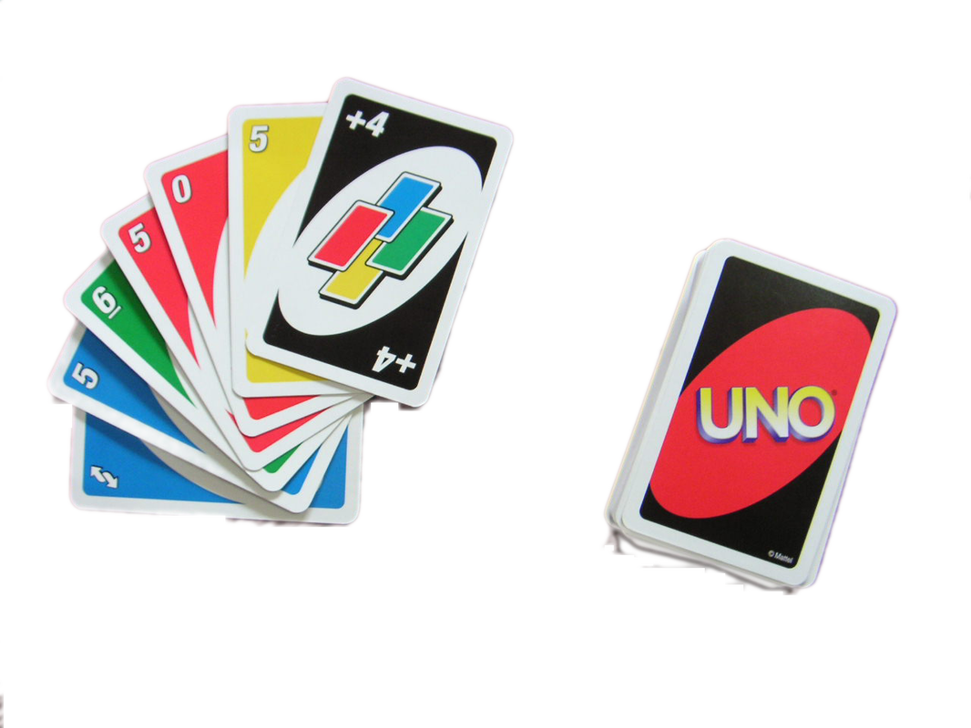 Uno Card Game Fanned Deck PNG