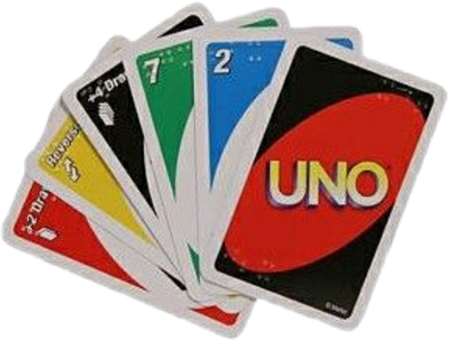 Uno Cards Fanned Out PNG