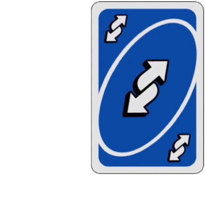 Uno Reverse Card Blue Background PNG