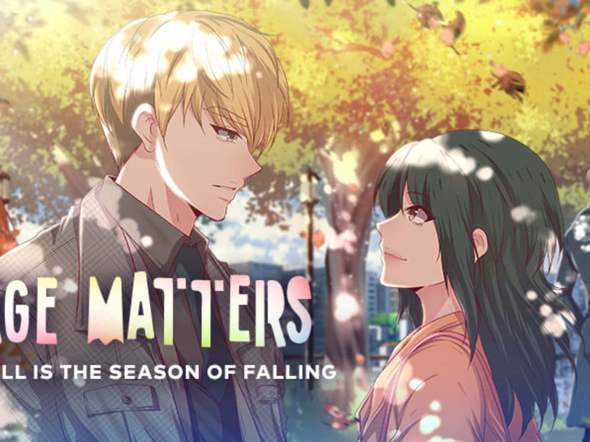 A Couple In Front Of A Tree With The Words Love Matters Wallpaper