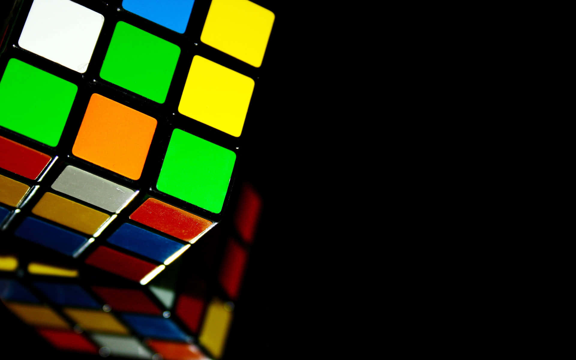 Unsolved Rubiks Cube Dark Background Wallpaper