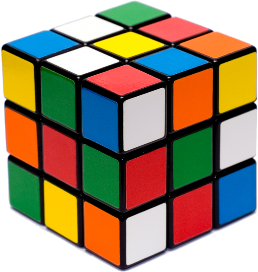 Unsolved Rubiks Cube PNG