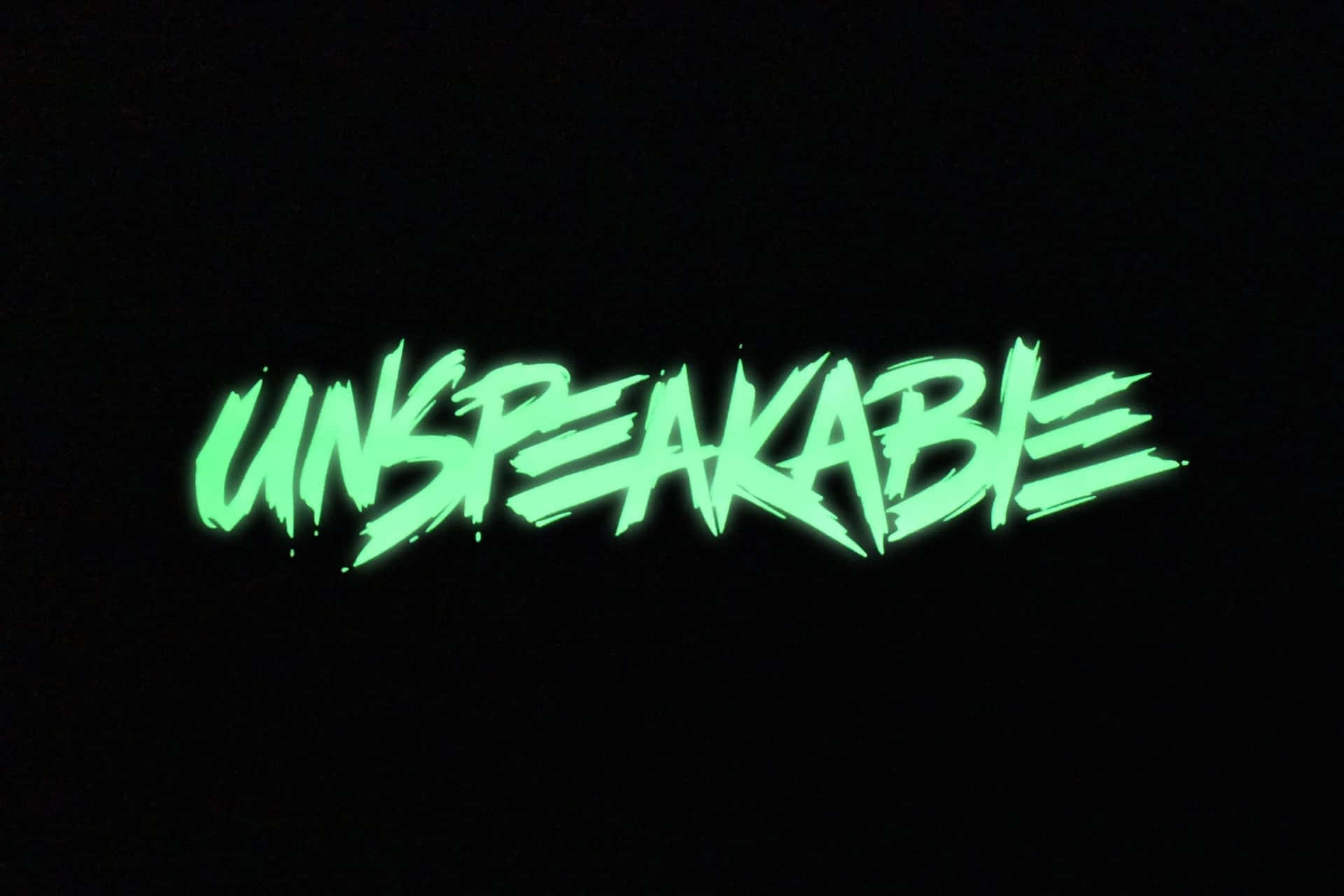 Unspeakable Logo Glowing Green Wallpaper
