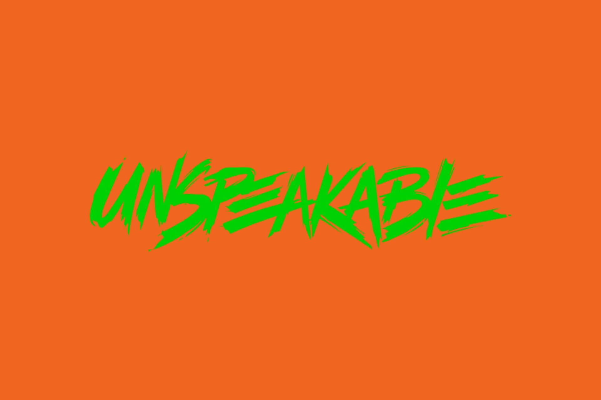 Unspeakable Logo Greenon Orange Wallpaper