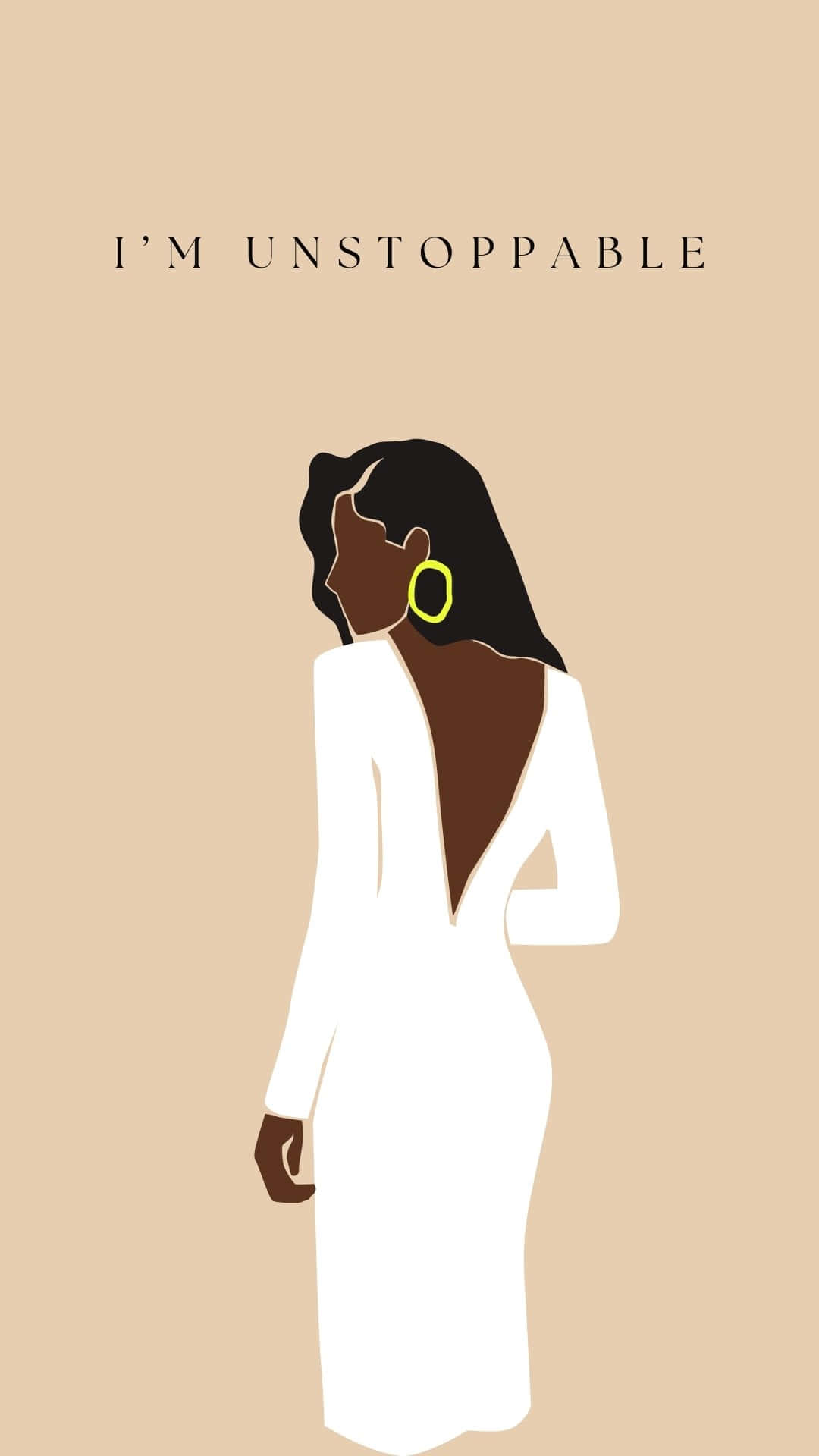 Unstoppable Black Woman Illustration Wallpaper