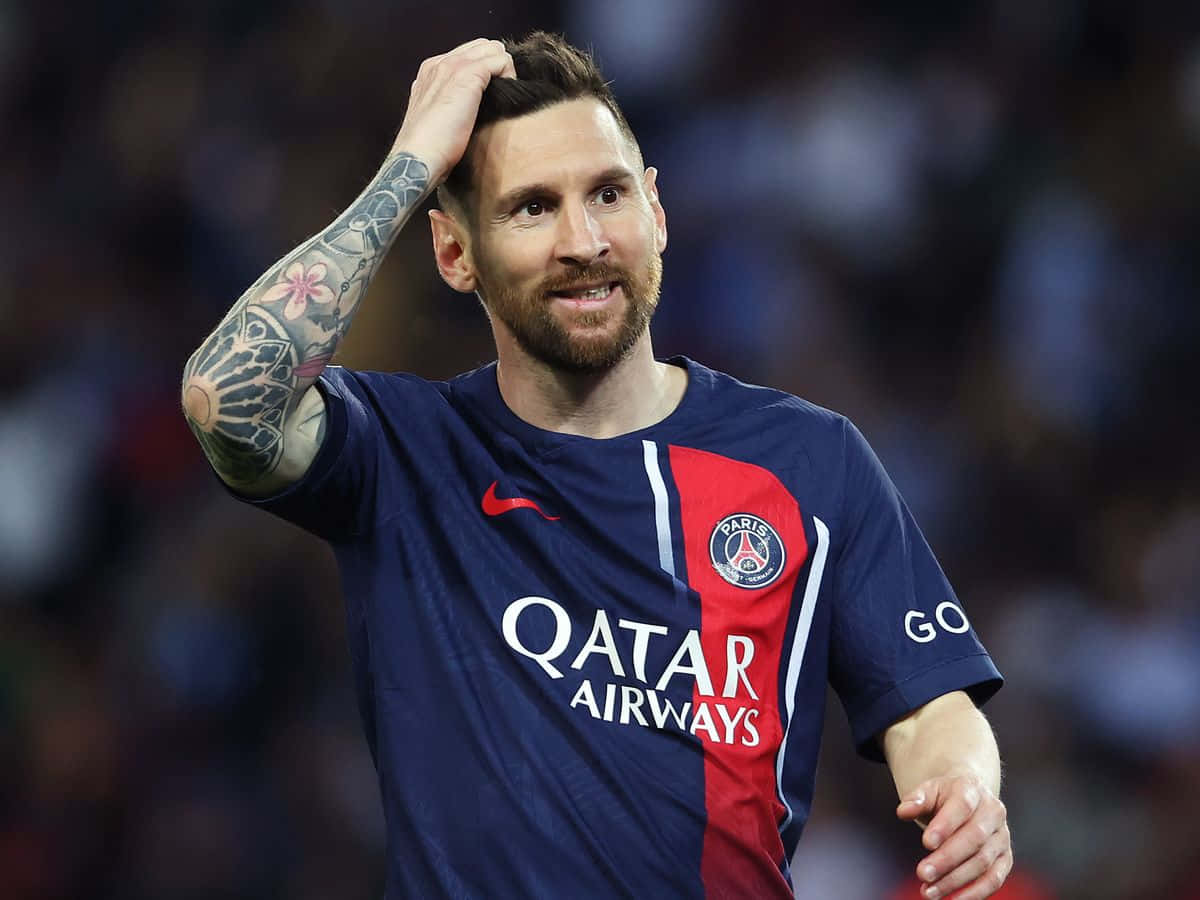 Unstoppable Messi Celebrates A Wondrous Goal Wallpaper
