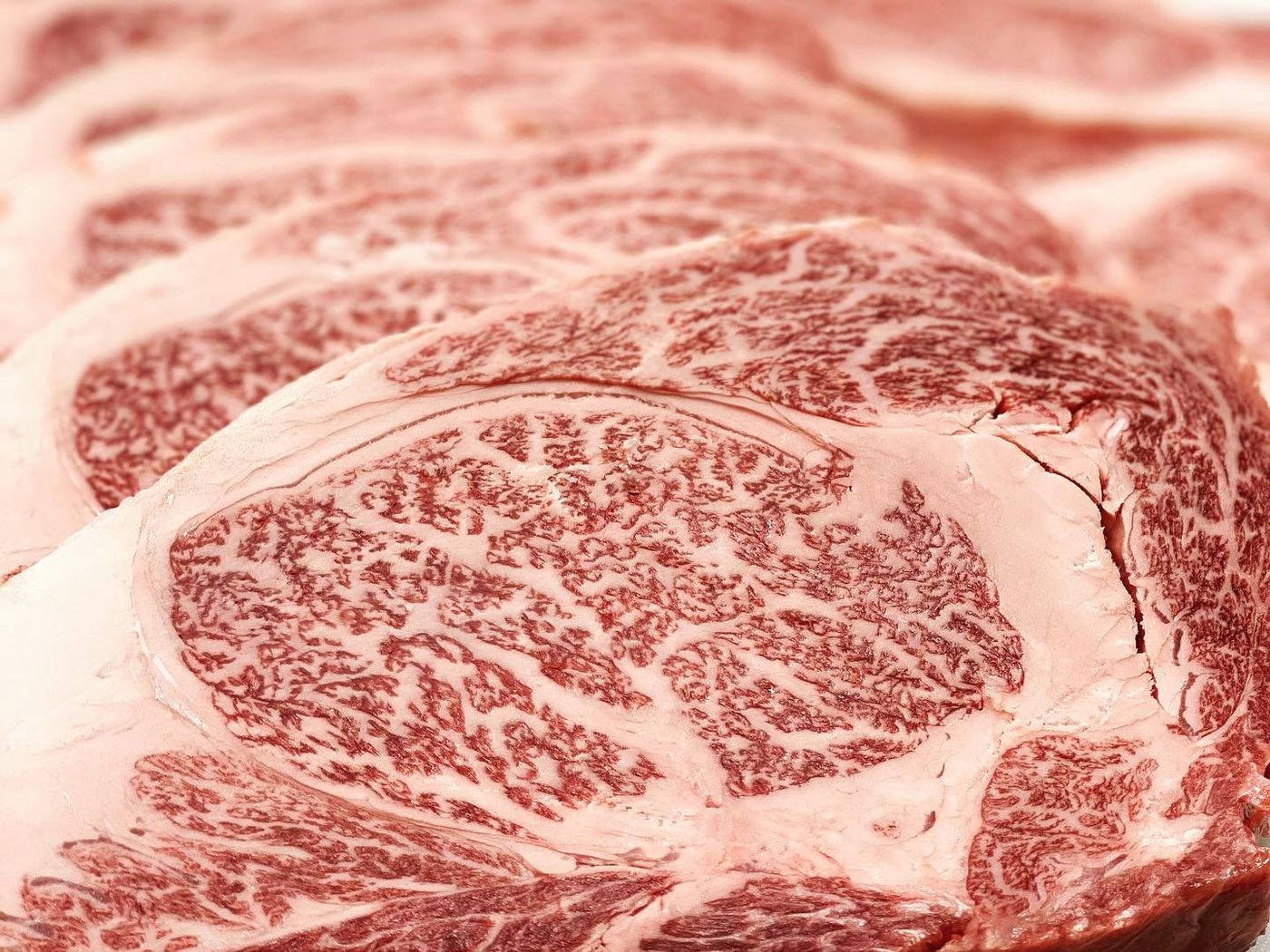 Ubearbejdet Kobe Beef med fed marmorering mønster Wallpaper