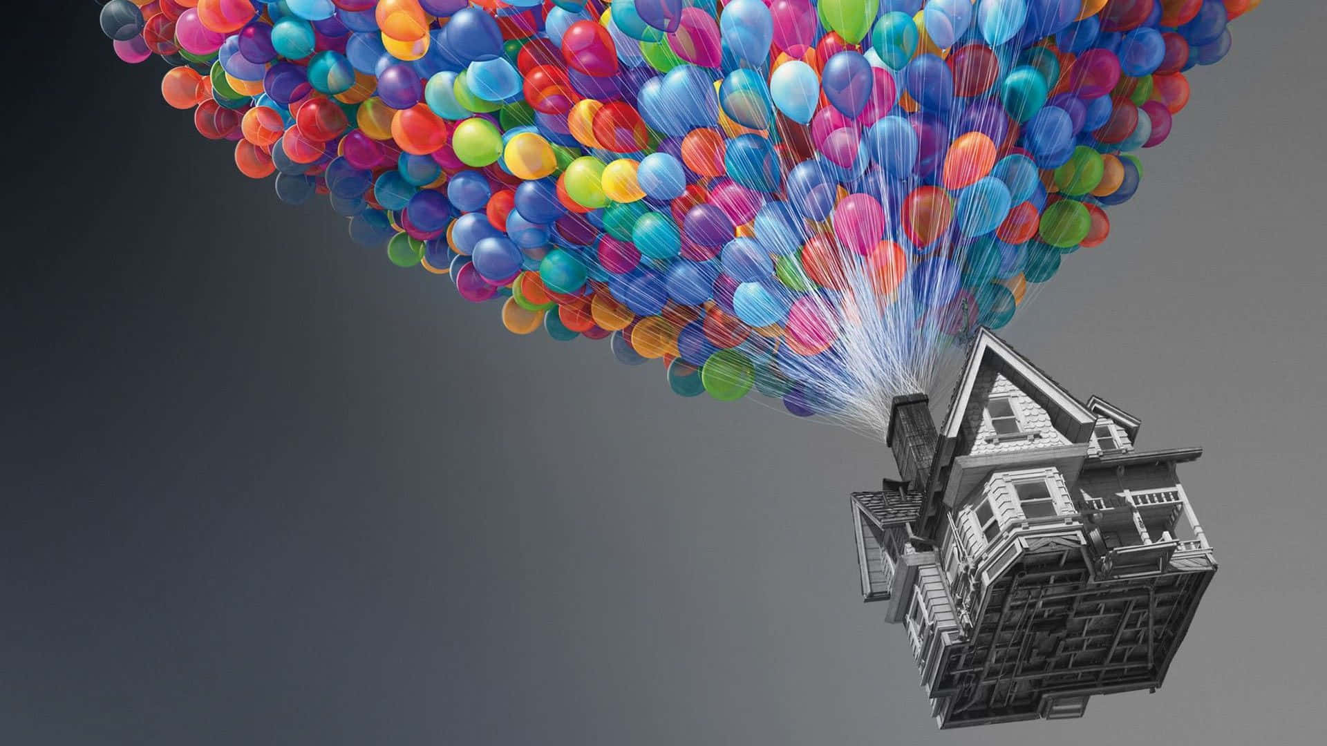 Splash Photography Of Carl's House In Up Movie Wallpaper