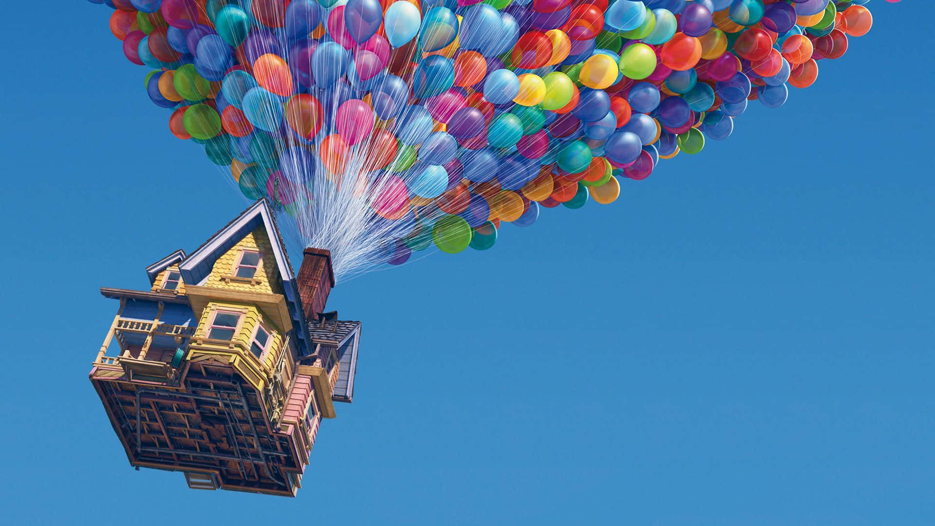 Carl's Floating House On Up Movie Wallpaper