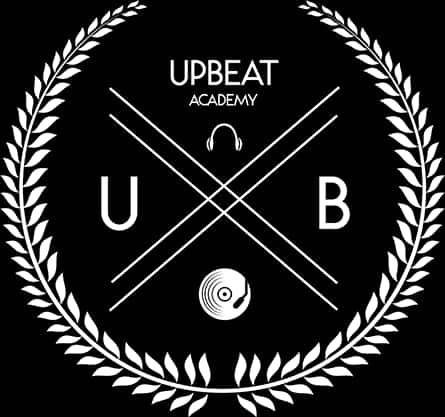 Upbeat Academy Logo Blackand White PNG