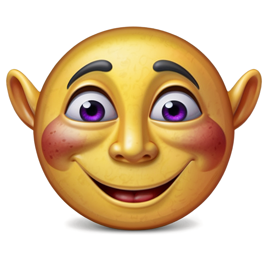 Upbeat Face Emoji Png 64 PNG