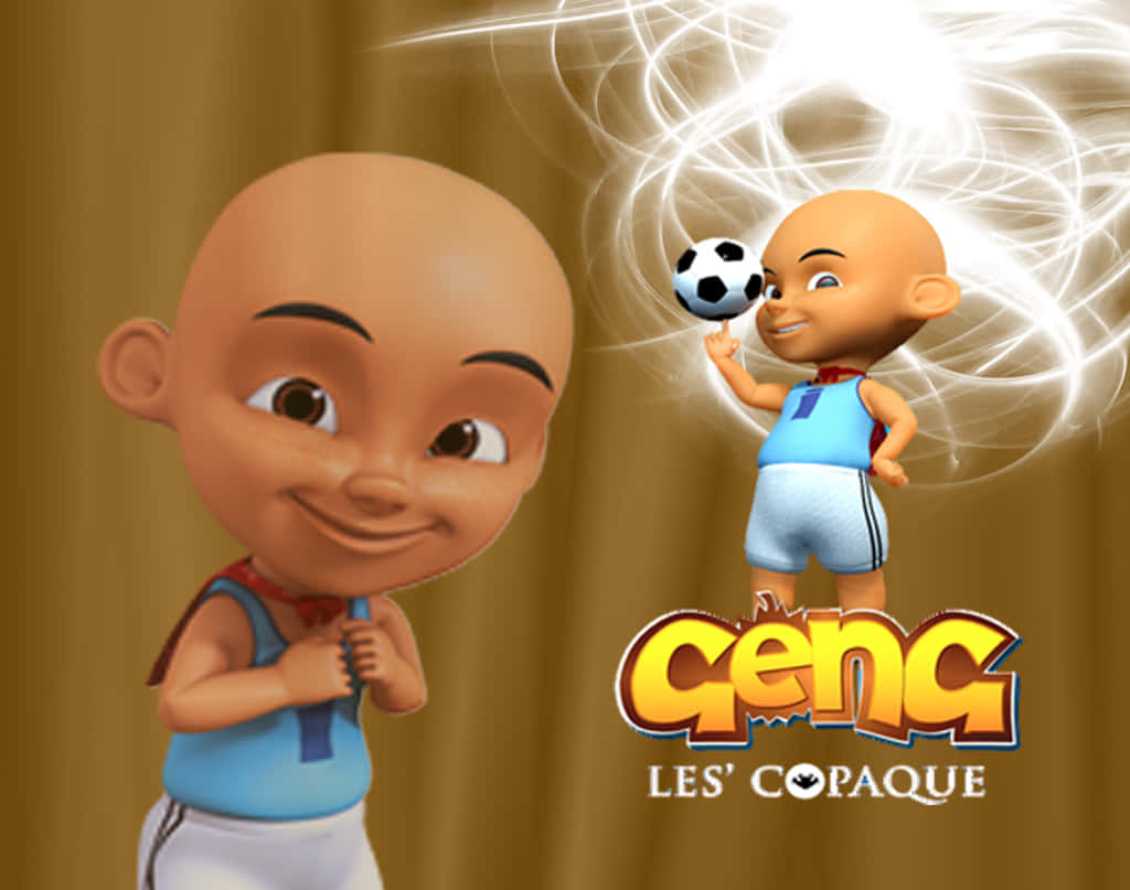 A Cartoon Character Holding A Soccer Ball