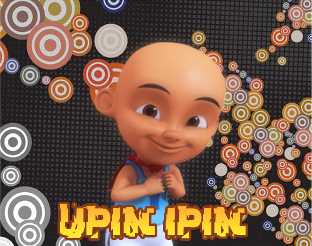 "Cheerful friends Upin and Ipin having a fun adventure in the forest!"