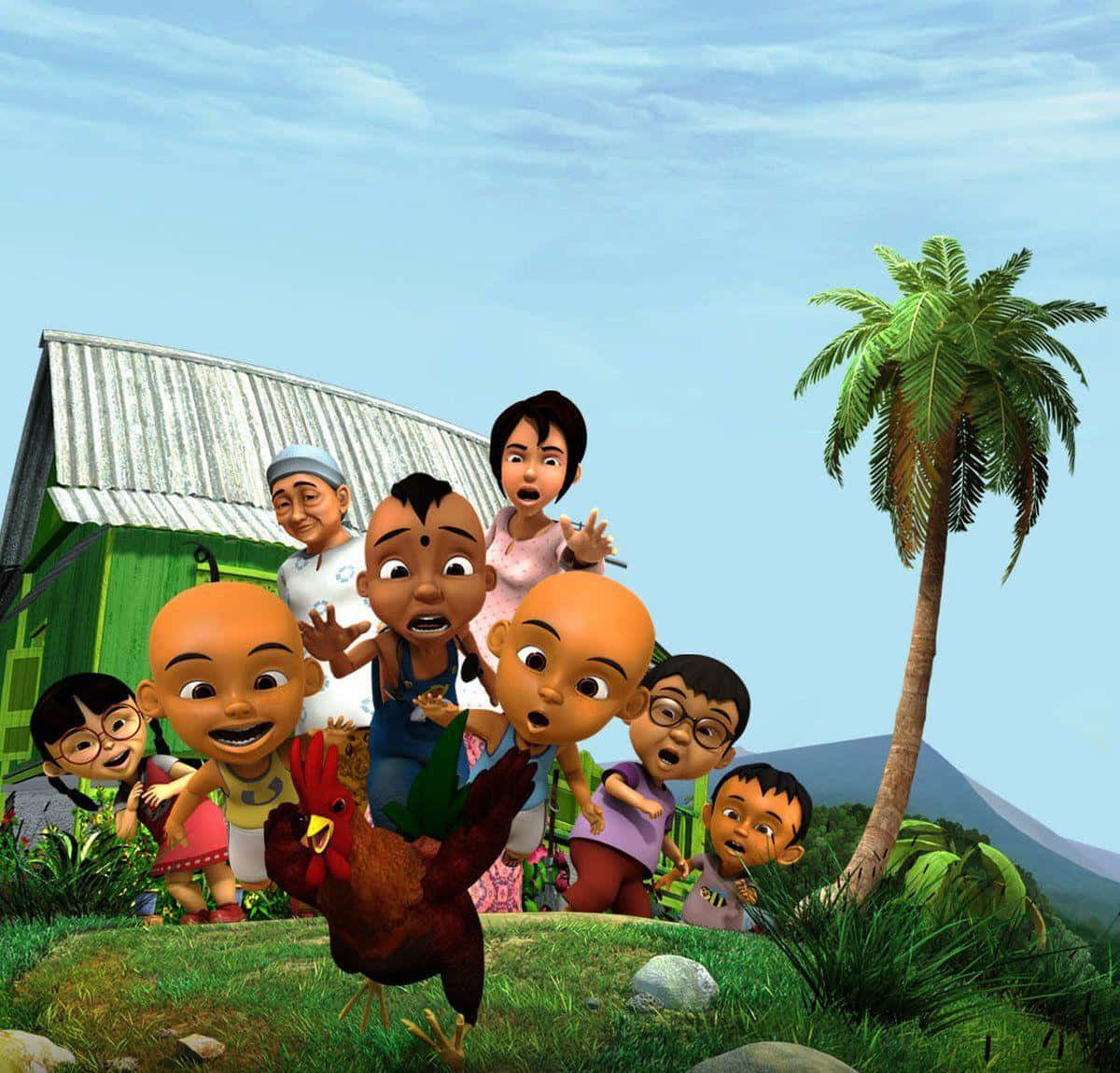 Doing the merriest of chores with Upin and Ipin.