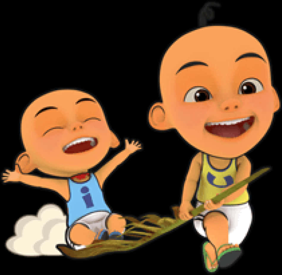 Download Upin Ipin Animated Characters Laughingand Playing 6784