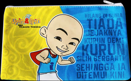 Upin Ipin Character Pencil Case PNG