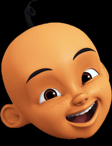 Upin Smiling Portrait PNG