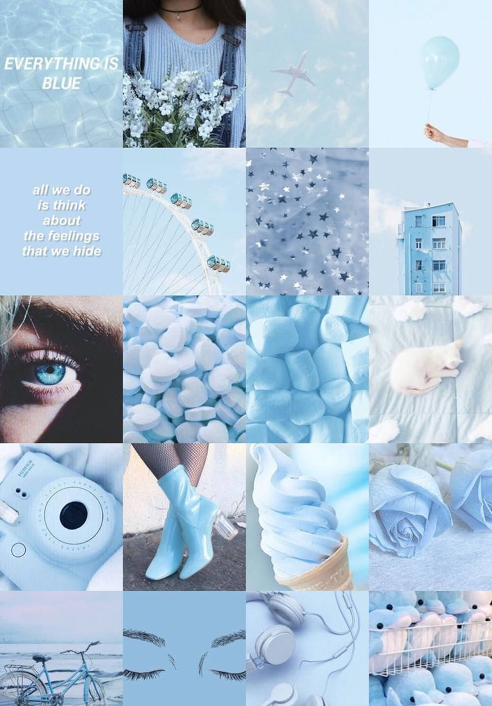 Uplifting Baby Blue Aesthetic Tumblr Wallpaper