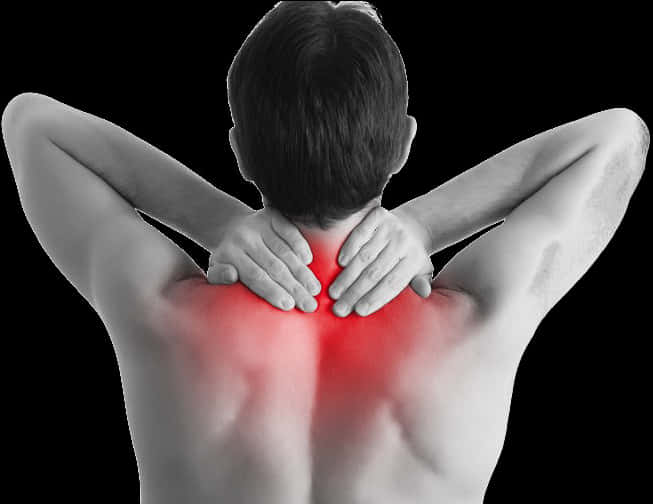 Download Upper Back Pain Representation | Wallpapers.com