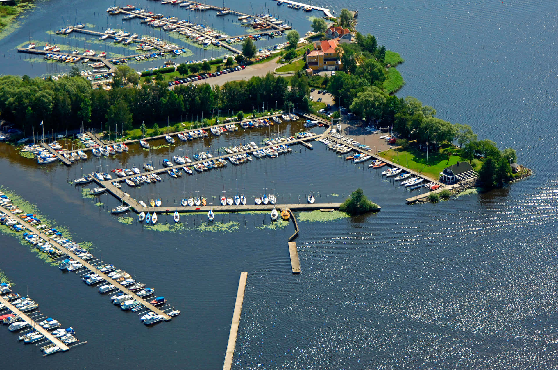 Uppsala Marina Aerial View Wallpaper