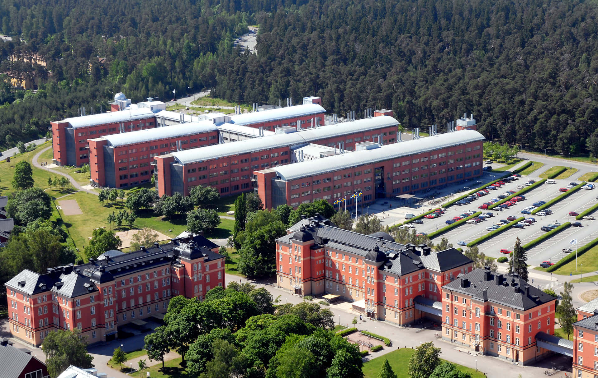 Uppsala University Campus Aerial View Wallpaper