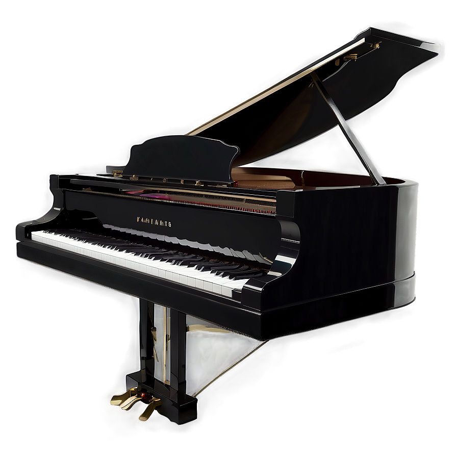 Upright Piano In Glossy Black Finish Png Gtx22 PNG