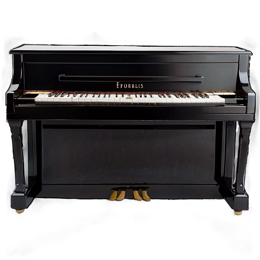 Upright Piano In Glossy Black Finish Png Xnc9 PNG