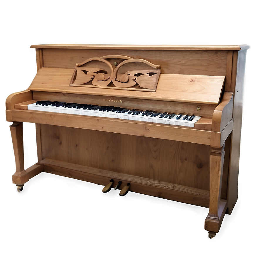 Upright Piano In Natural Light Oak Png 06272024 PNG