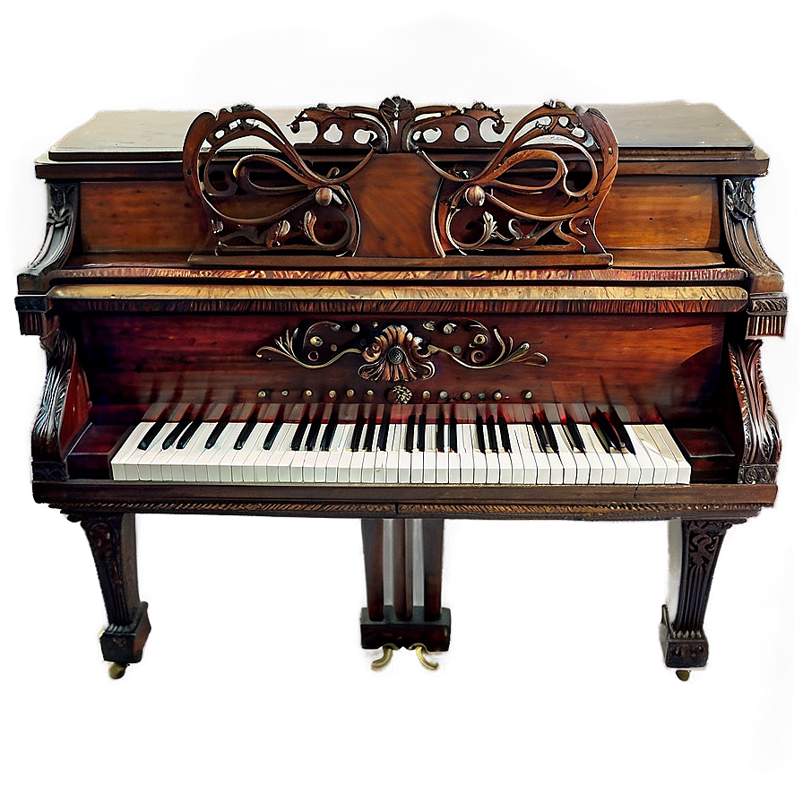 Upright Piano In Victorian Style Png 06272024 PNG
