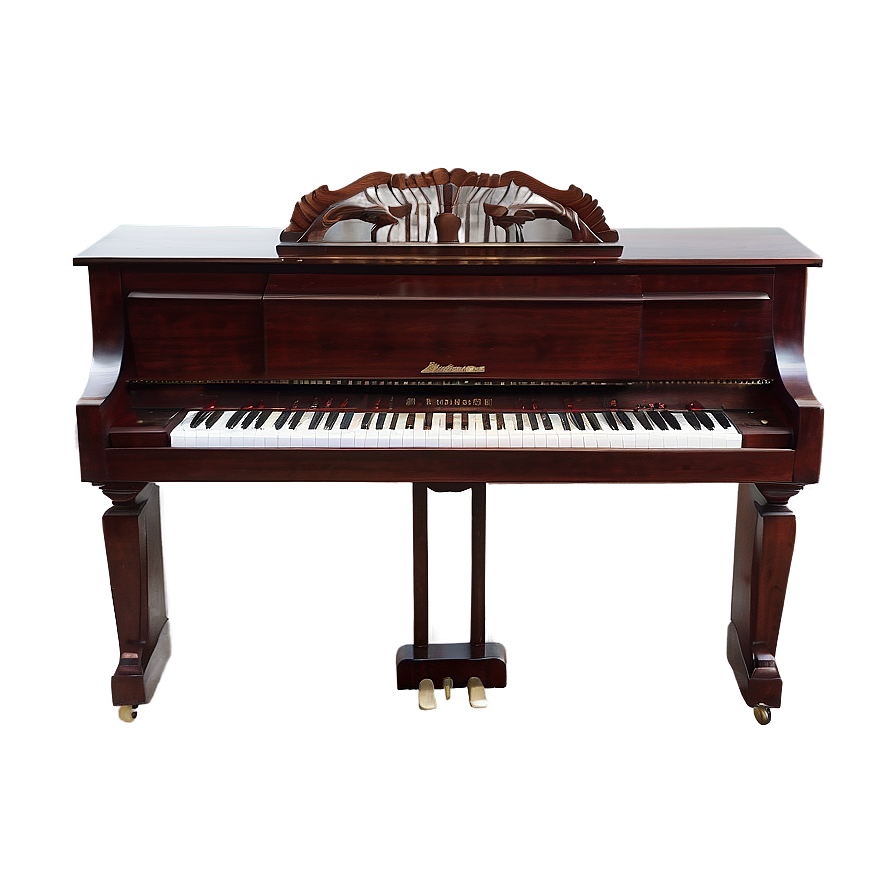 Upright Piano With Adjustable Music Desk Png 06272024 PNG