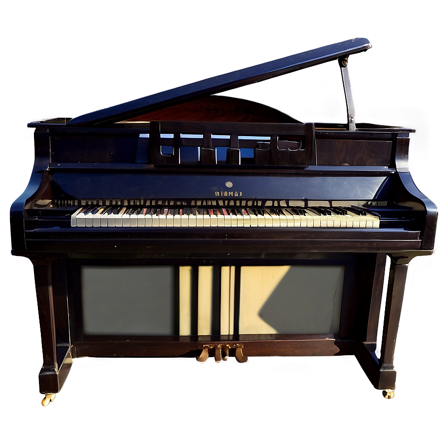 Upright Piano With Sheet Music Stand Png 06272024 PNG
